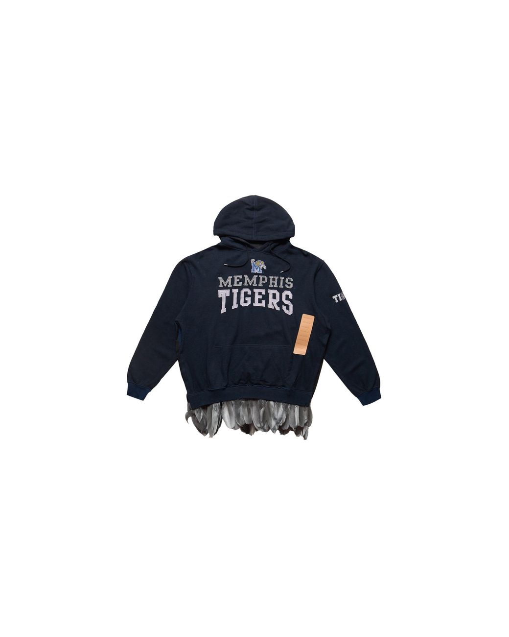 4SDESIGNS Blue Memphis Tigers Feather Trim Hoodie F23 539F 0996 90Nvy" for men
