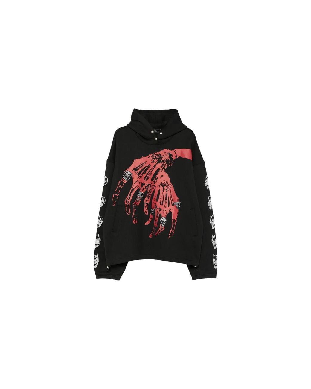 THUG CLUB Black Tc Bone Cross Hoodie Tc26Ss3002" for men