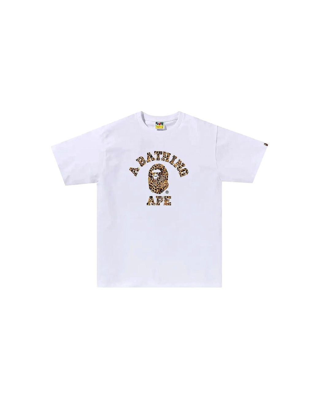 A Bathing Ape Black Wild Leopard Pattern College T-Shirt 001Tel801039Mwh4" for men