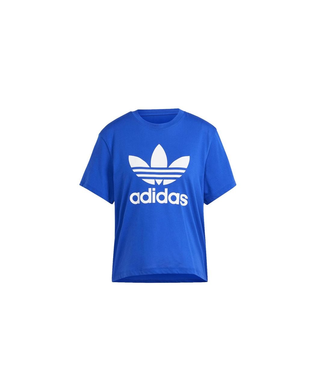 Adidas Blue Adicolor Trefoil Boxy T-Shirt Short Sleeve "Semi Lucid" In8437"