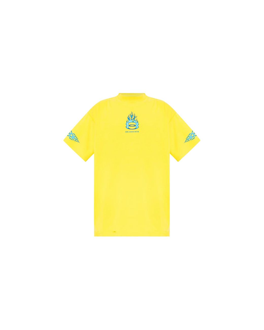 Balenciaga Yellow Burning Unity T-Shirt 787349 Tqvw7 7411" for men