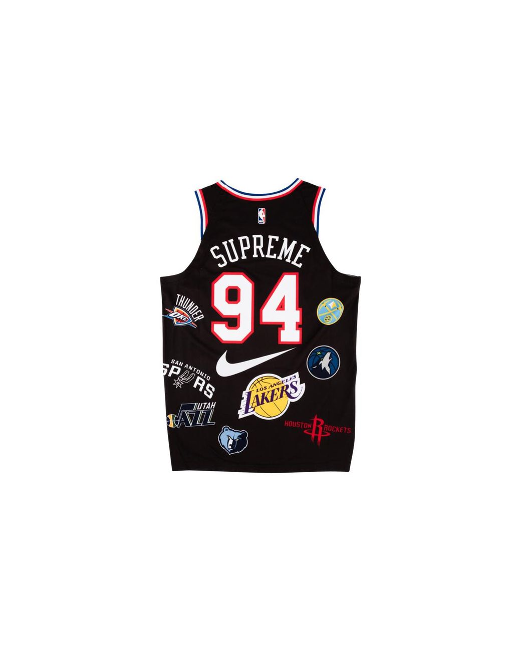 Supreme Black Nike/Nba Teams Basketball Jersey "Ss18" Su3925"