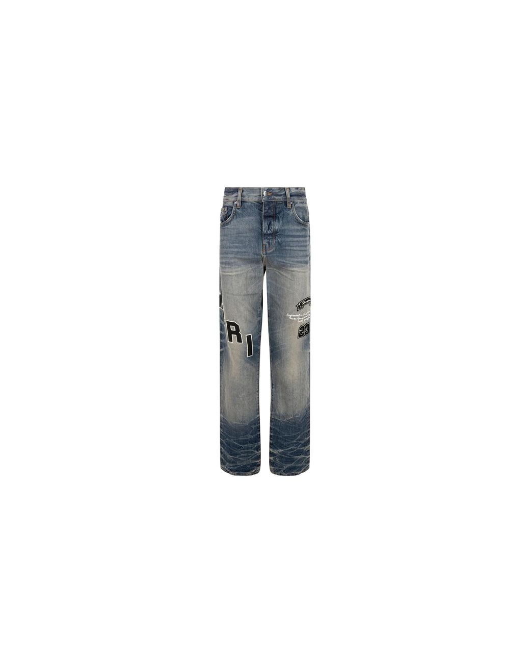 Amiri Black Hockey Logo Jeans "Vintage" Aw23Mdf004 875" for men