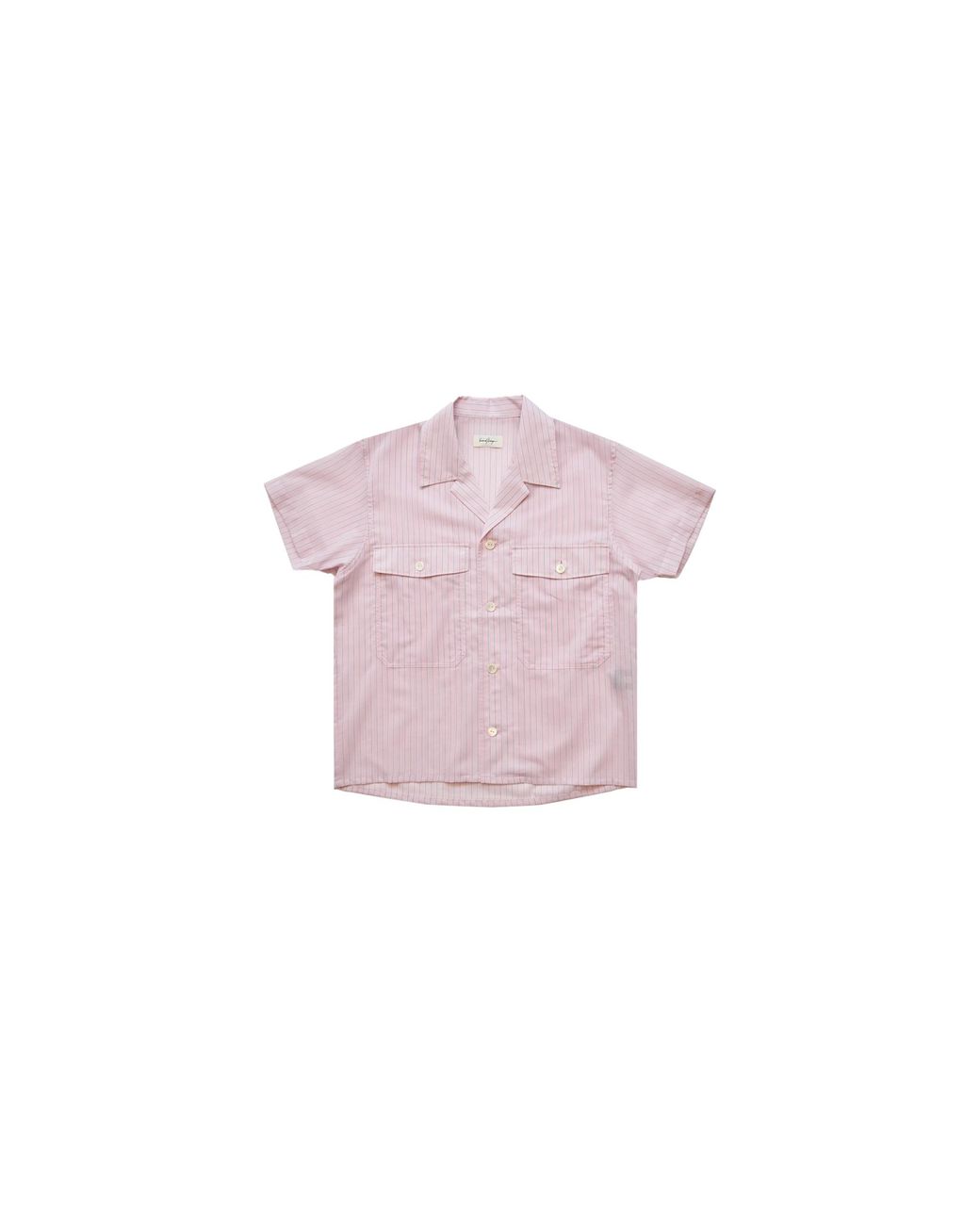 Second Layer Black Ss Open Collar Shirt Stripe Pdss25Sr01281" for men