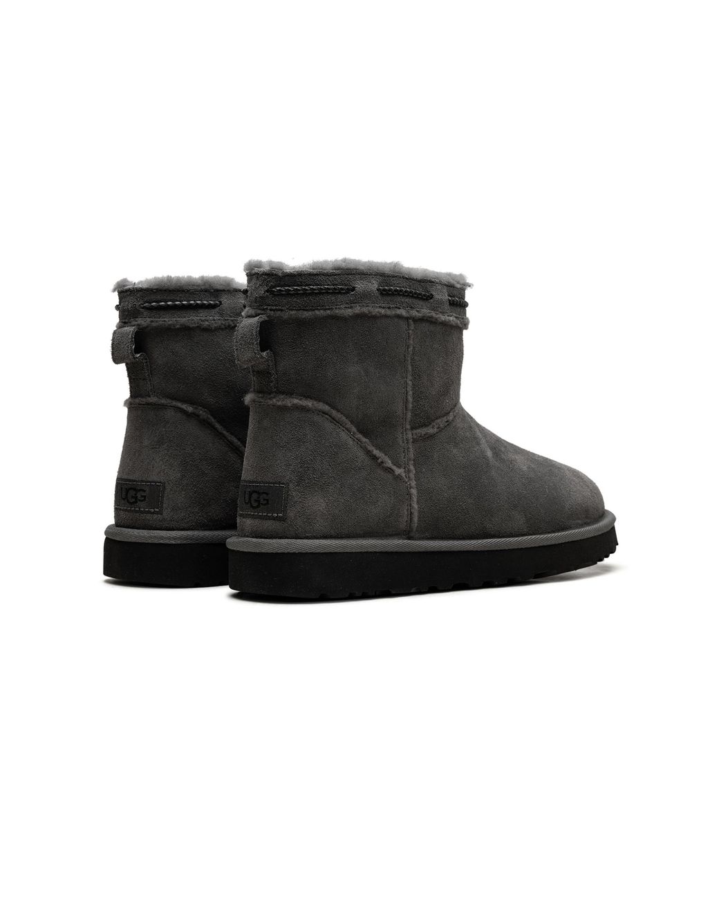 Ugg Black Classic Mini Shearling Braid "Charcoal" 1166751 Chrc"