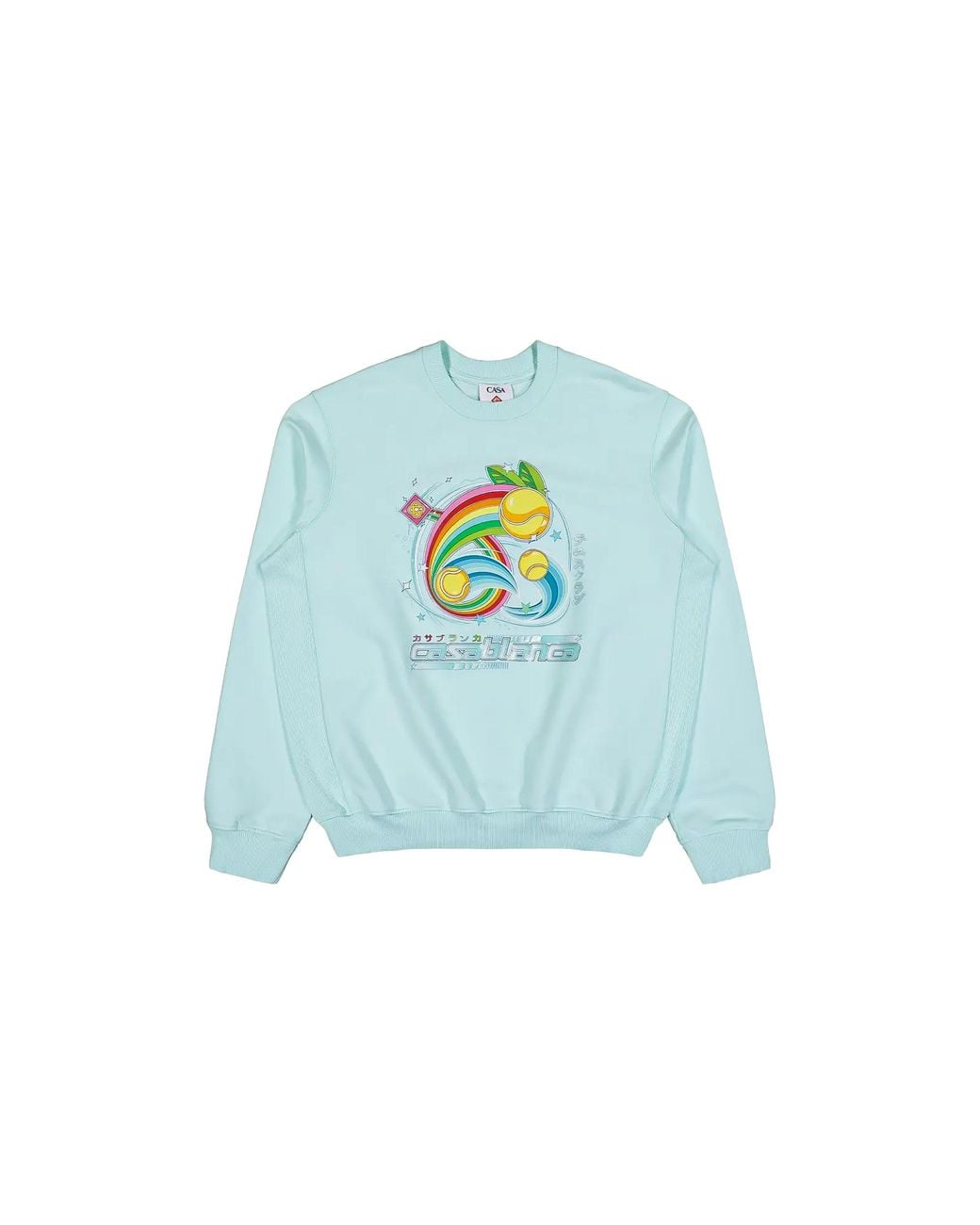 Casablanca Black Manga Tennis Ball Printed Sweatshirt Aw25 Jtp 293 01" for men