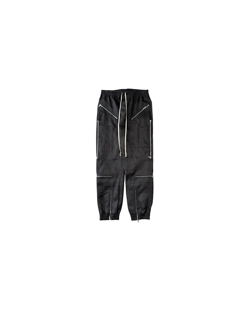 Rick Owens Black Hollywood Headon Cargo Pants Twill Ru01E5368 Twl 09" for men
