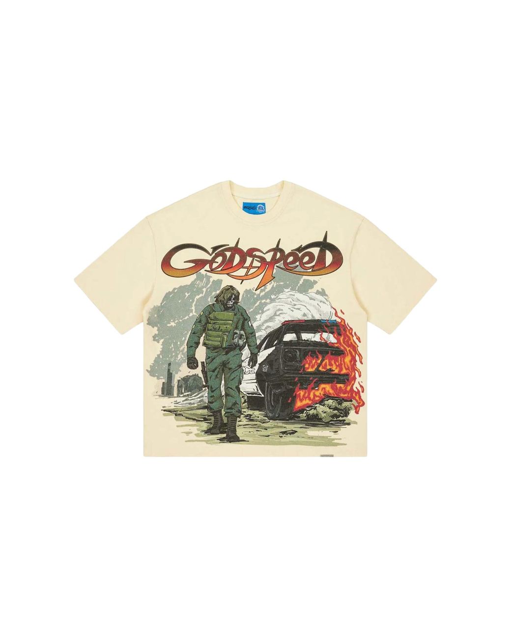 GODSPEED NEW YORK Black Khaos T-Shirt "Bone" Gs294" for men