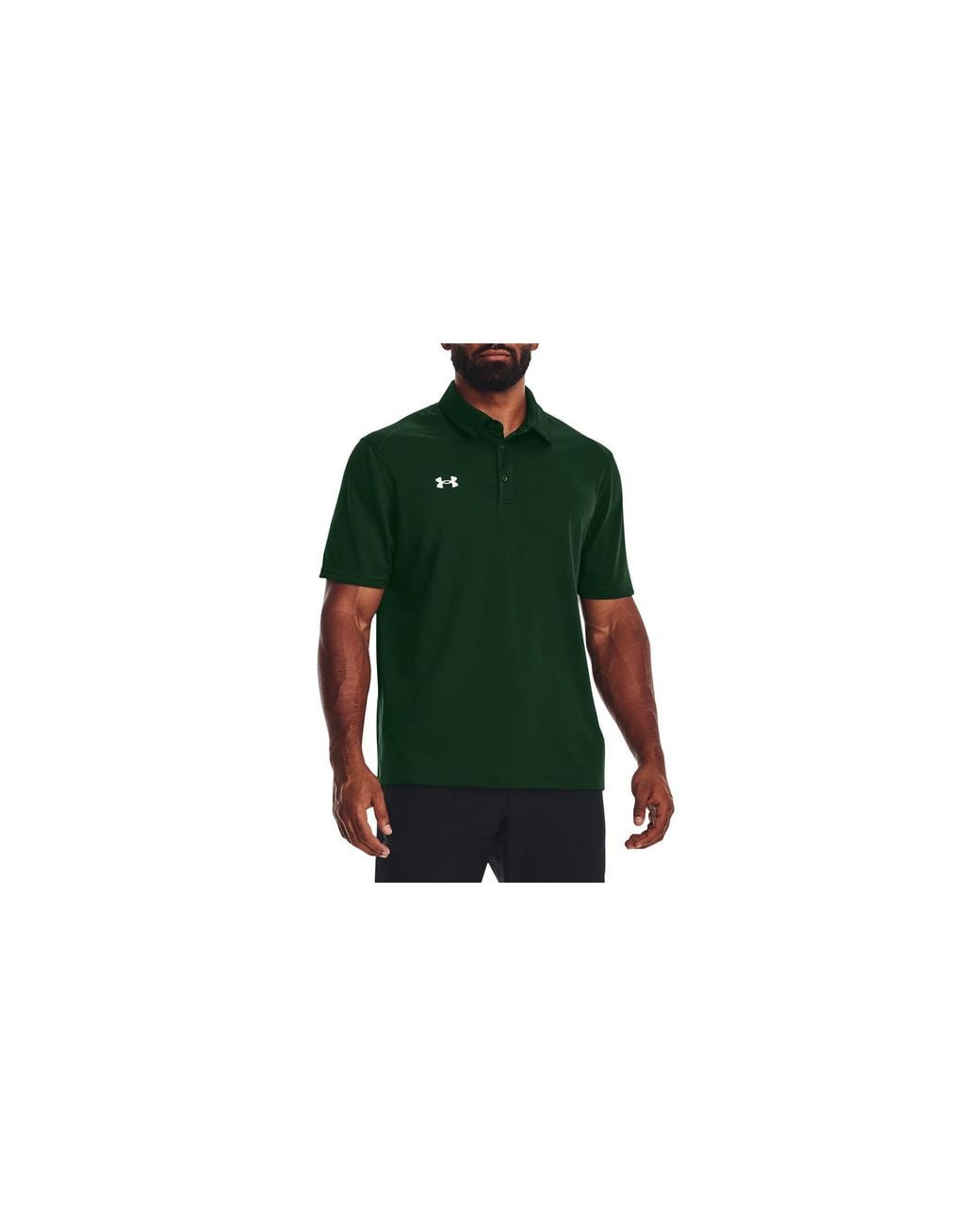 Under Armour Green Tech Team Polo Shirt "Forest 1370399 301" for men
