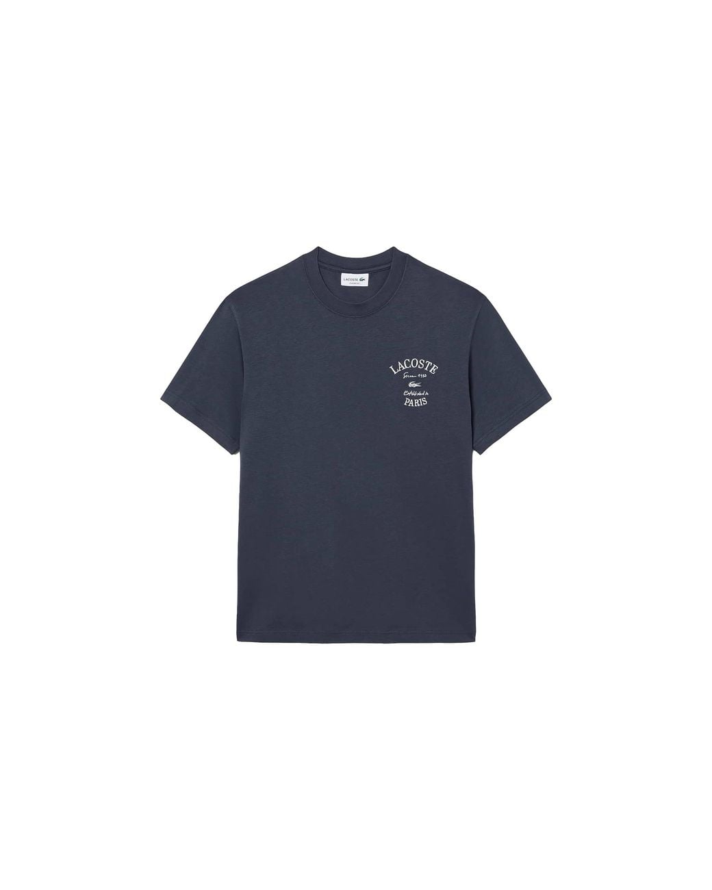 Lacoste Blue Embroidery Accent Cotton Jersey T-Shirt "Dark" Th9784 51 S5T" for men