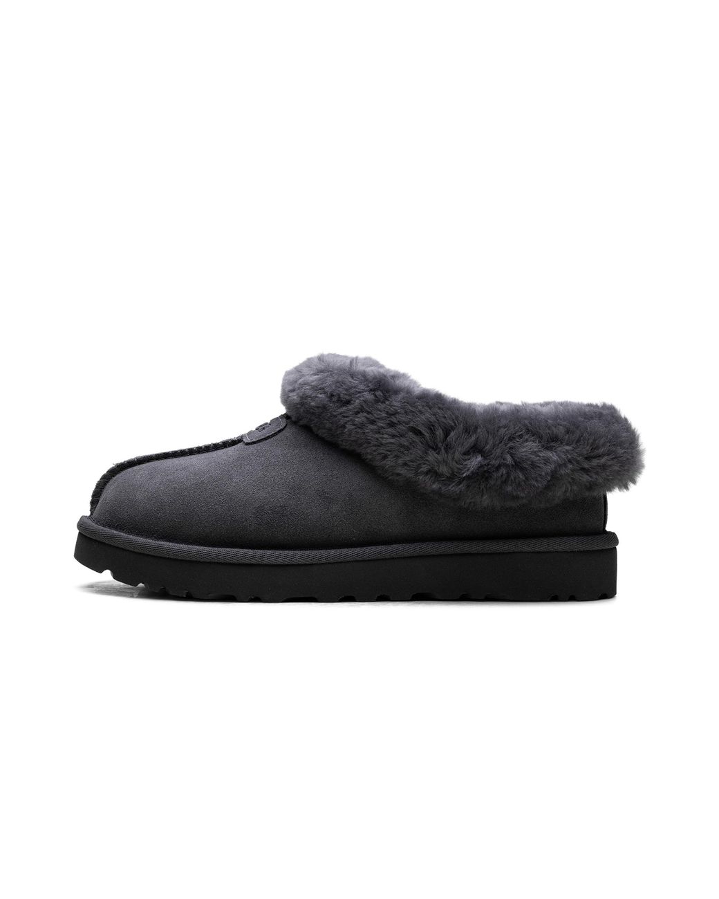 Ugg Black Tazzette Genuine Shearling Collar Slipper "Obsidian" 1134810 Obs"