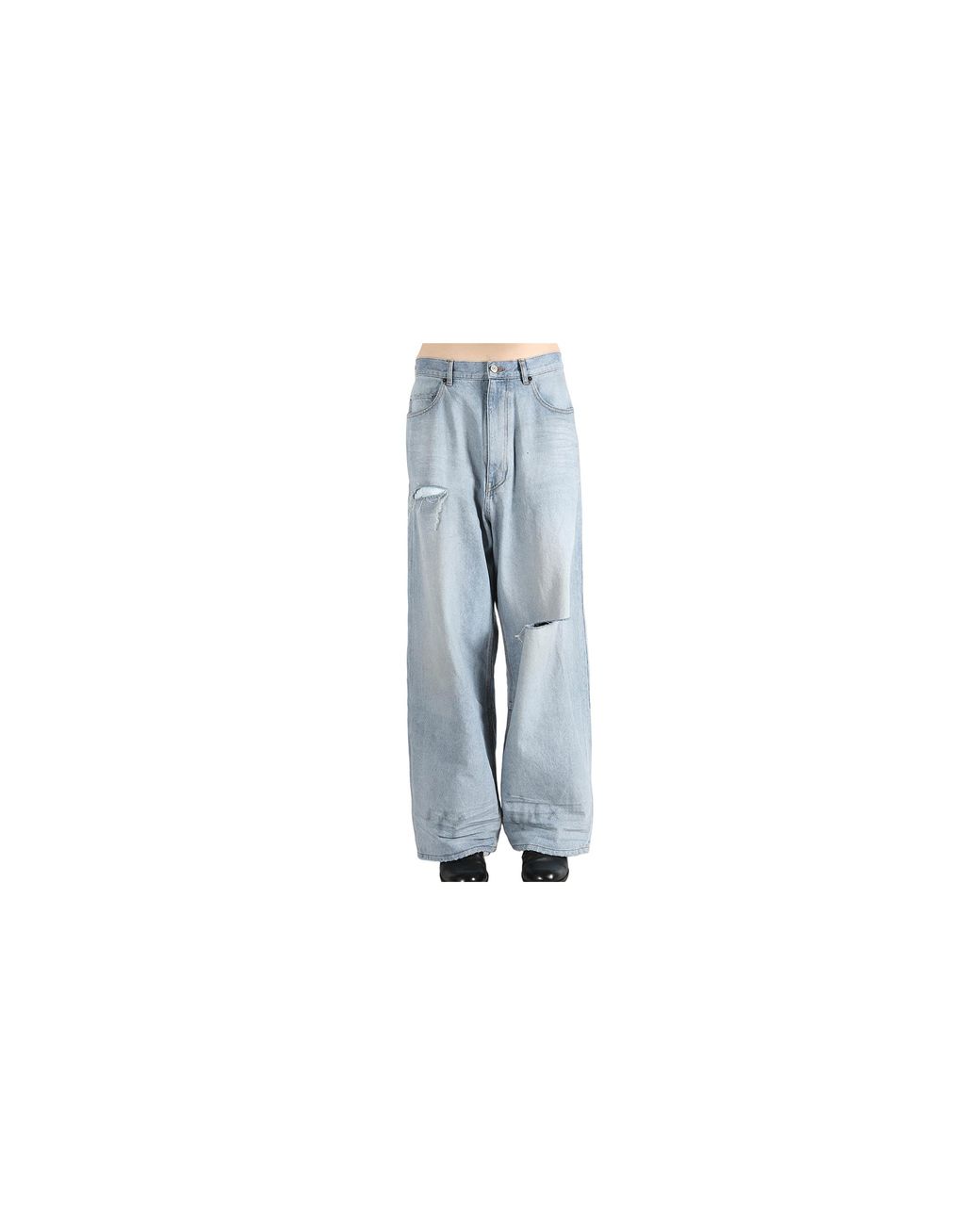 Balenciaga Black Minimal Baggy Pants "Dirty" 857216 Ttwb1 4009" for men