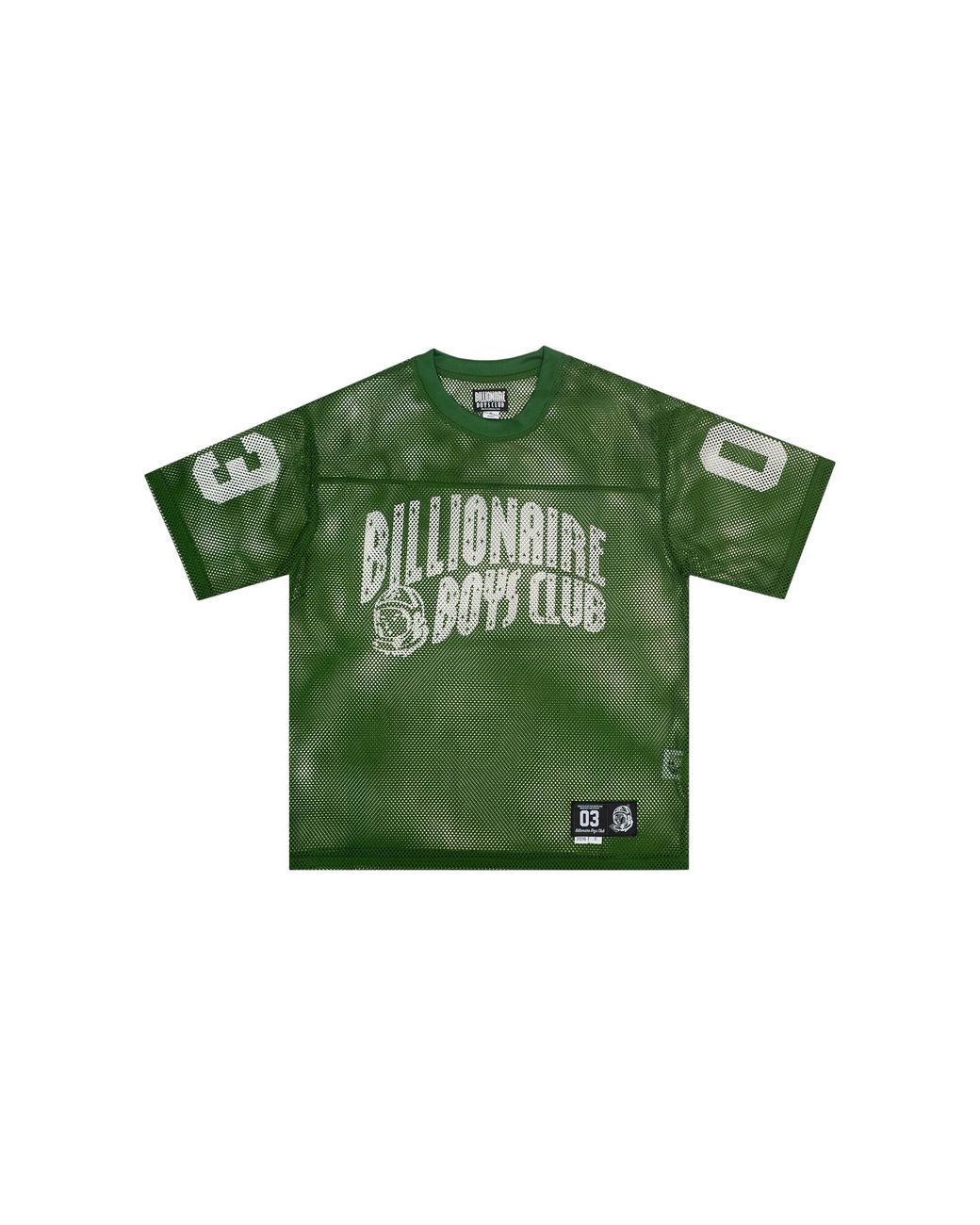 BBCICECREAM Green Bb Varsity Short Sleeve Mesh Knit Jersey 861 3300 Grn" for men