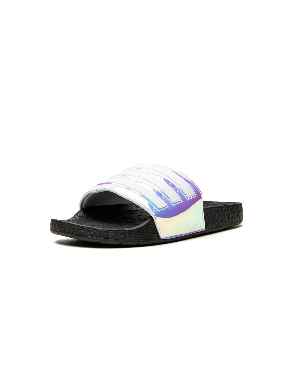 Adidas Black Adilette Boost "Iridescent" Fz2565" for men