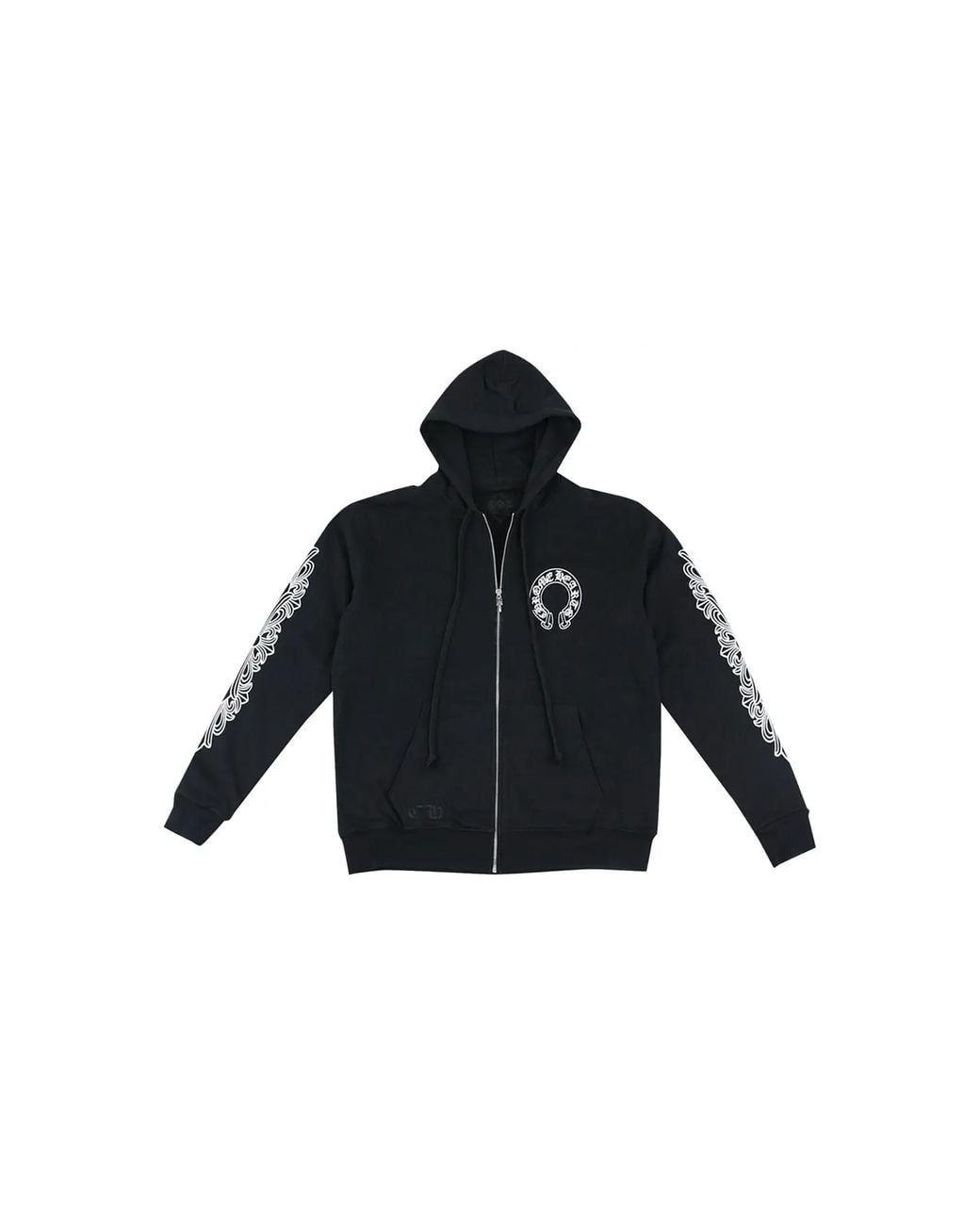 Chrome Hearts Black Thermal Floral Horseshoe Zip Up Chrm0625" for men