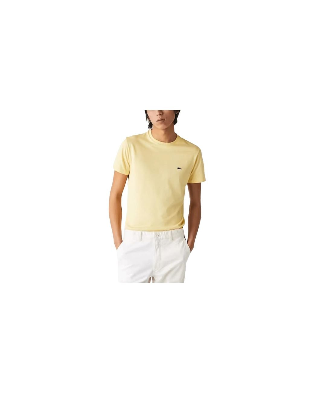 Lacoste Black Crew Neck Pima Cotton Jersey T-Shirt Th6709 6Xp" for men