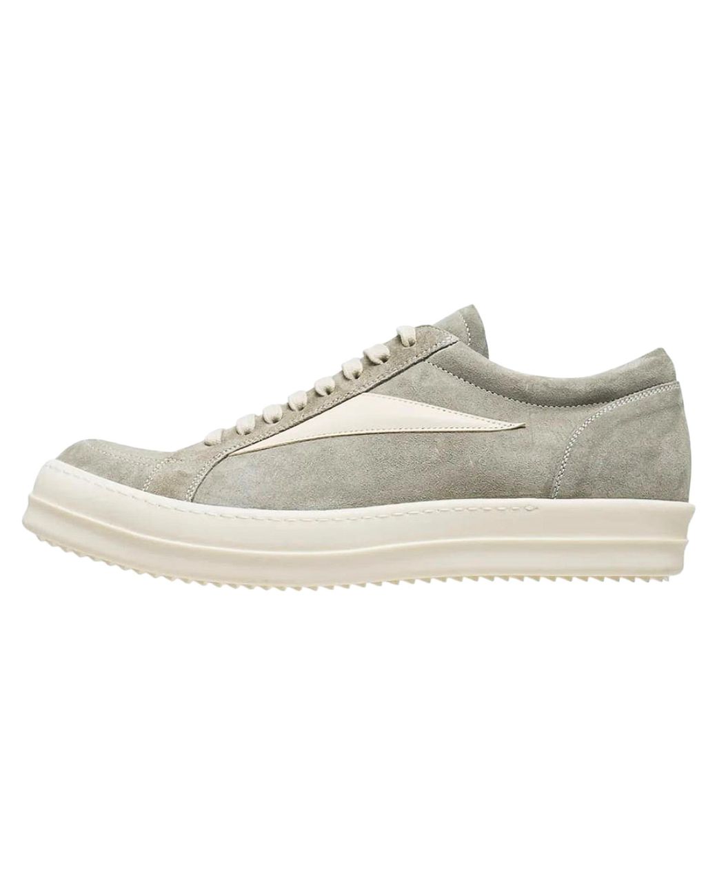 Rick Owens Black Suede Vintage Sneaker "Dirty Pearl" Ru02F4897 Lvslco 4811" for men