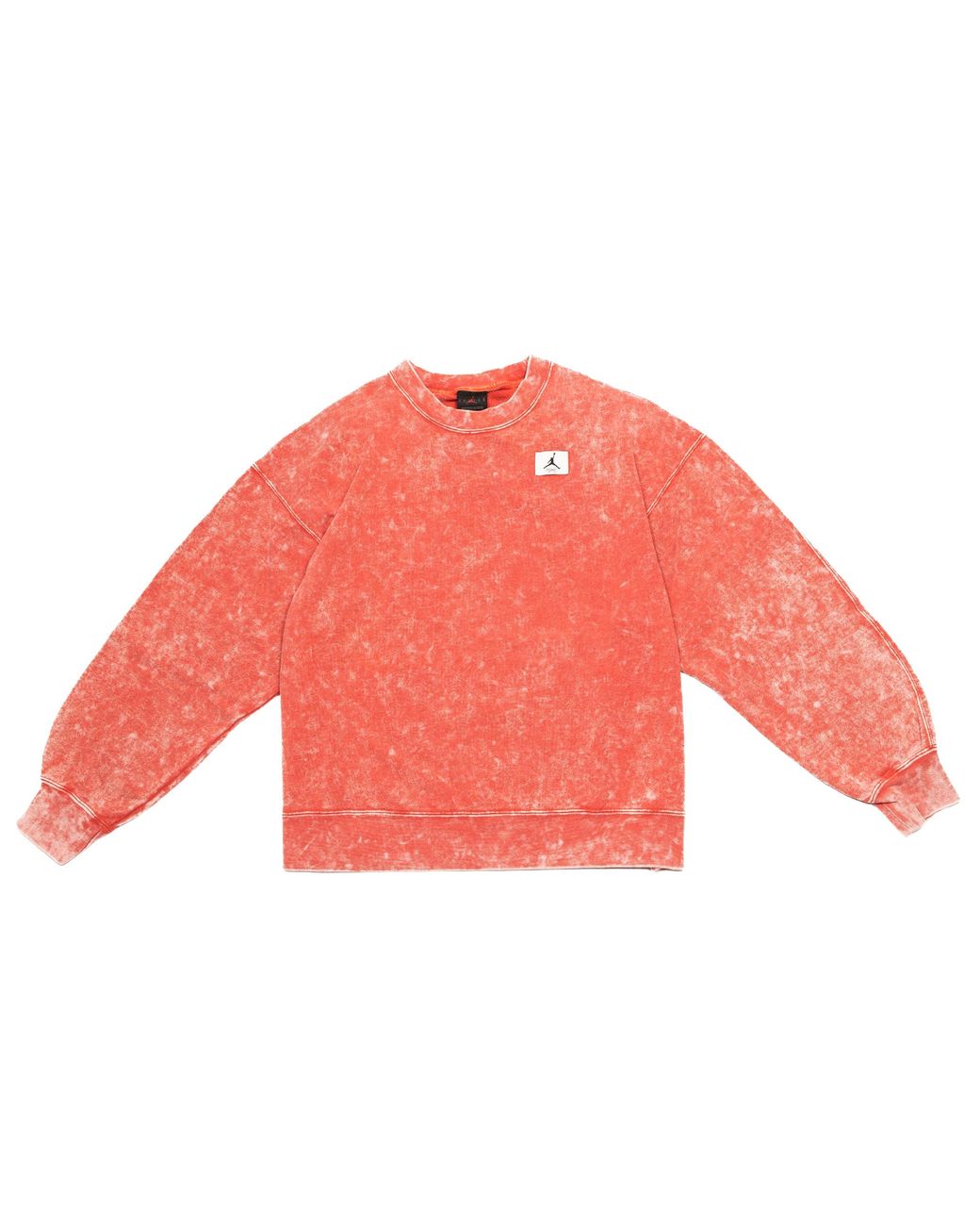 Nike Red Flight Washed Crewneck Sweatshirt "Lobster" Dq4601 605"