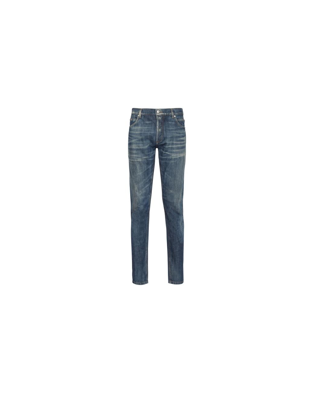 Balmain Black Stonewash Slim Jeans Yh1Mg000Dc286Ff" for men