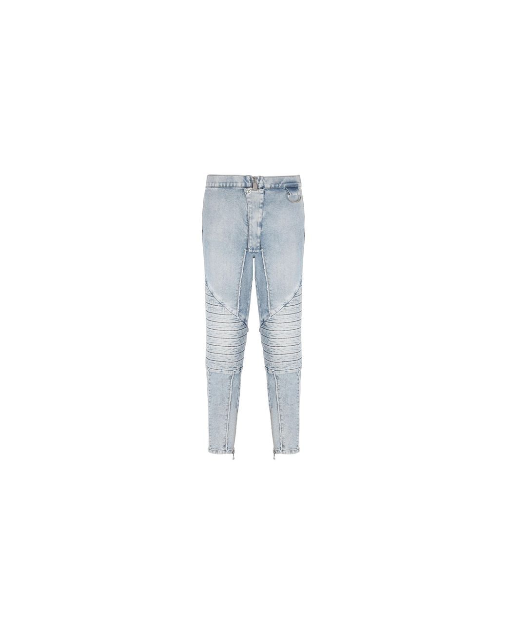 Balmain Black Denim Slim Trousers Yh0Mg080Dc576Fc" for men