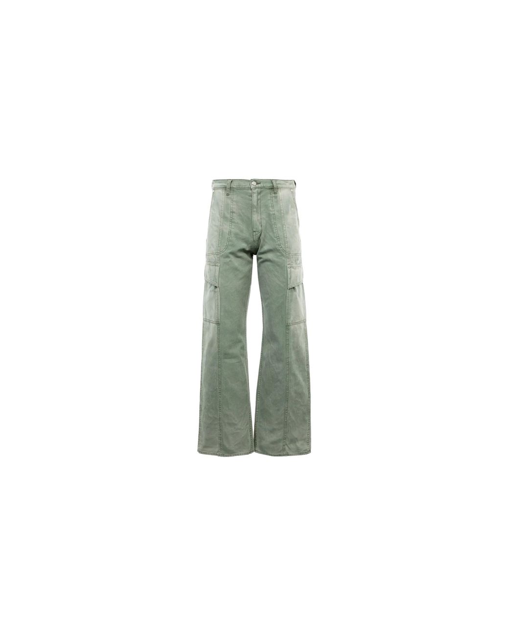 Rhude Black Canvas Cargo Pants "Sage" Rhpf24Pa03320 Sge" for men
