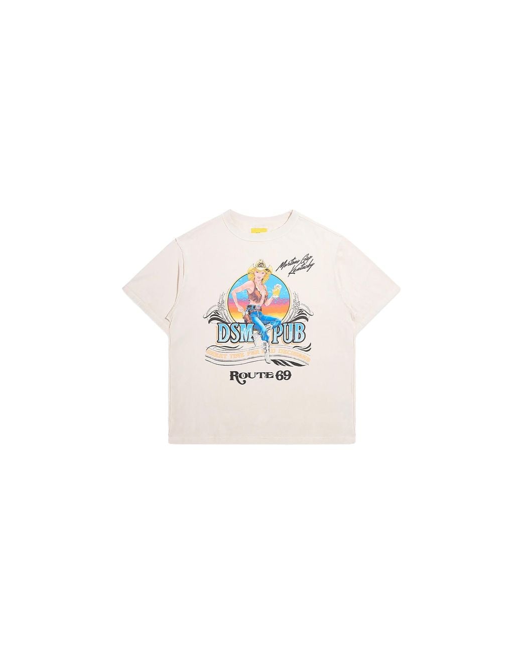 DIET STARTS MONDAY Black Pub Ss T-Shirt "Antique" Dsm Fa25 044" for men