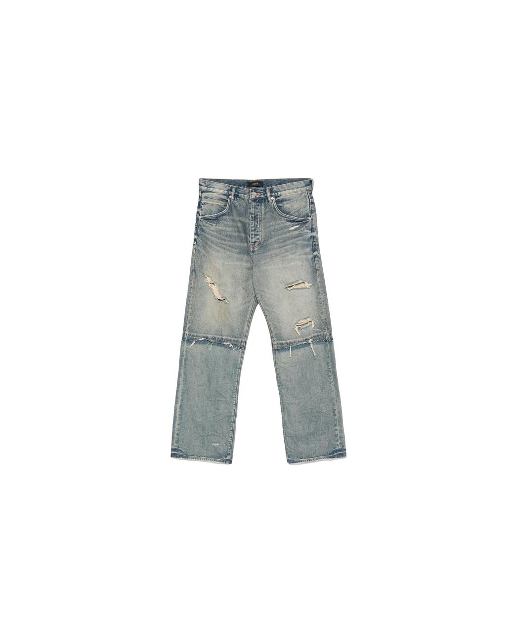 Purple Brand Black Duplo Tinted Blowout Wide-Leg Jeans "Light" P018Dblg 325" for men