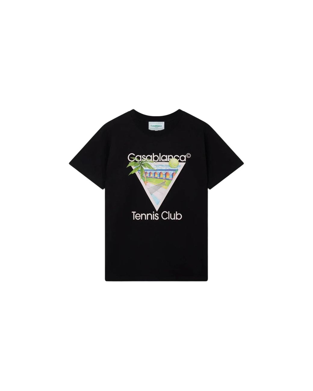 Casablanca Black Tennis Club Icon T-Shirt Mps24 Jts 001 12" for men