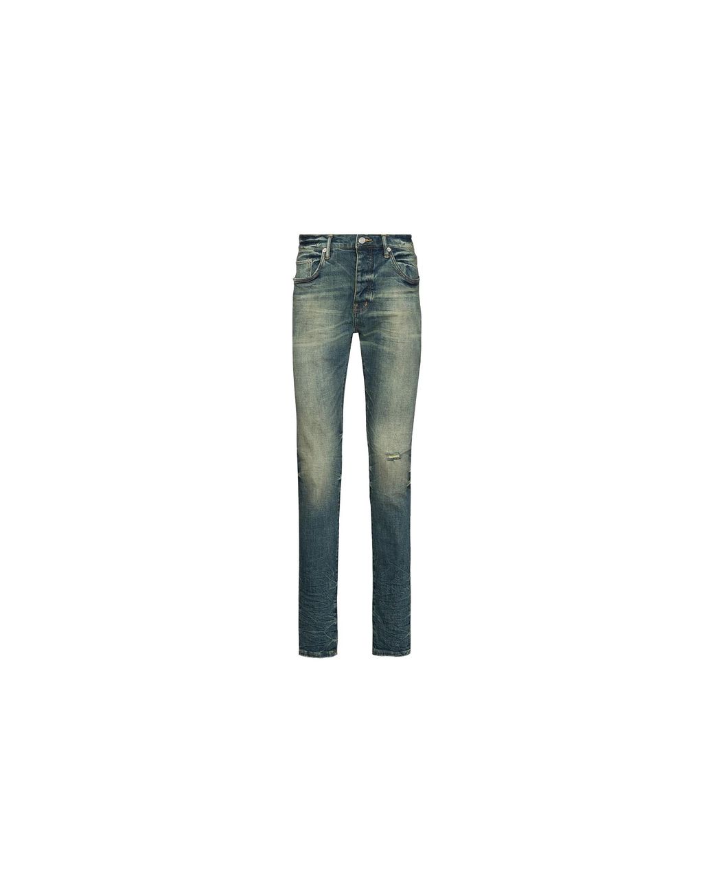 Purple Brand Black Low Rise Slim Fit Jeans With Slim Leg P001 Tmd" for men