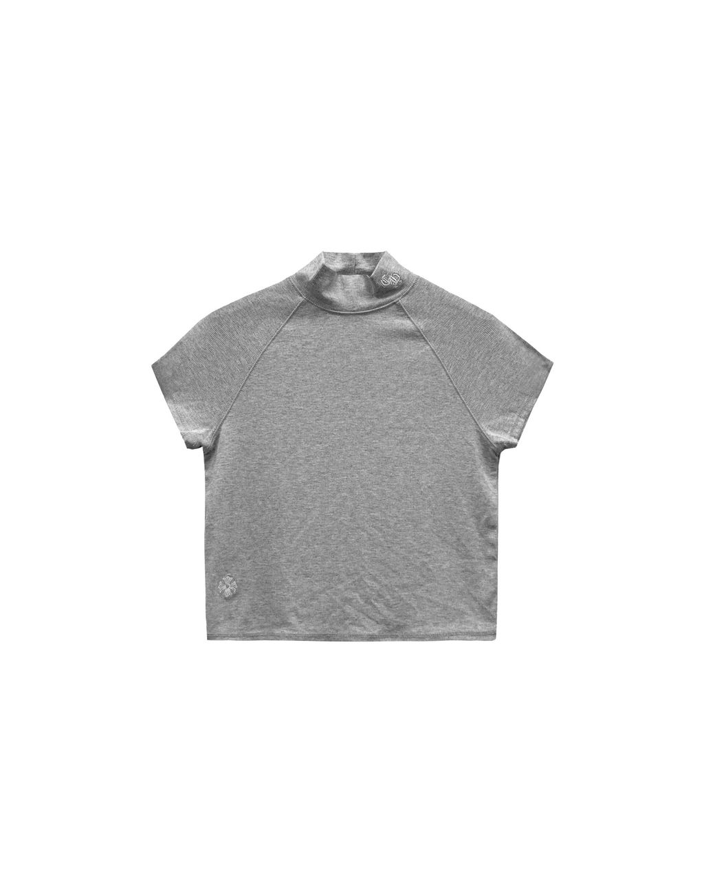Chrome Hearts Gray Bad Seed Mock Neck Short Sleeve T-Shirt Chrm1540" for men