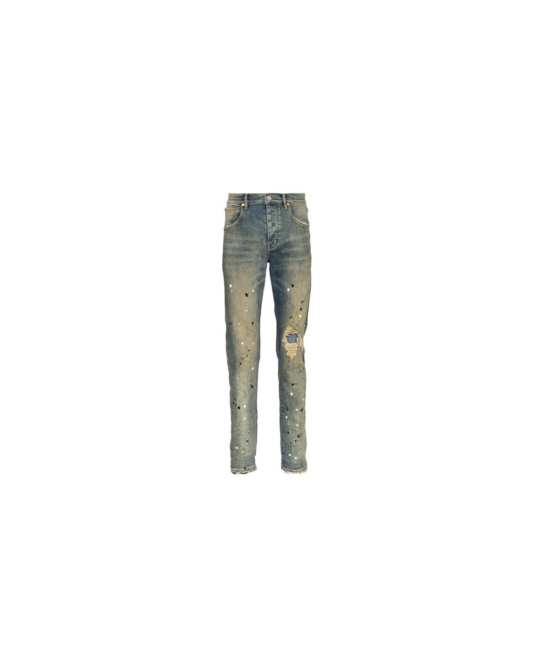 Purple Brand Black Slim Fit Jeans Low Rise With Slim Leg "Mid" P002 Mid" for men