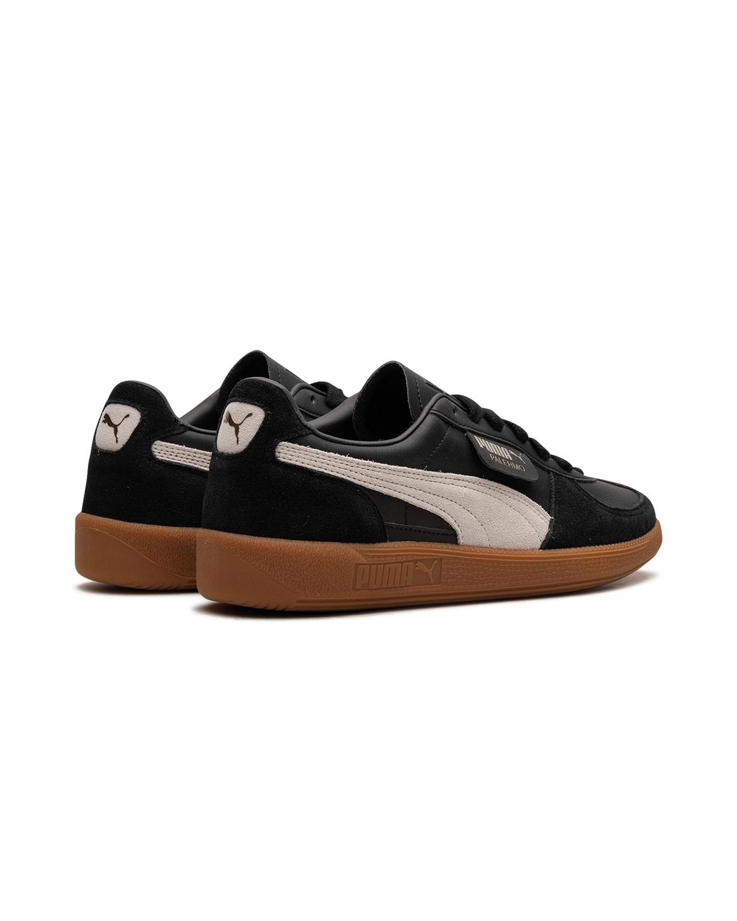 PUMA Black Palermo Leather Feather Gum' for men