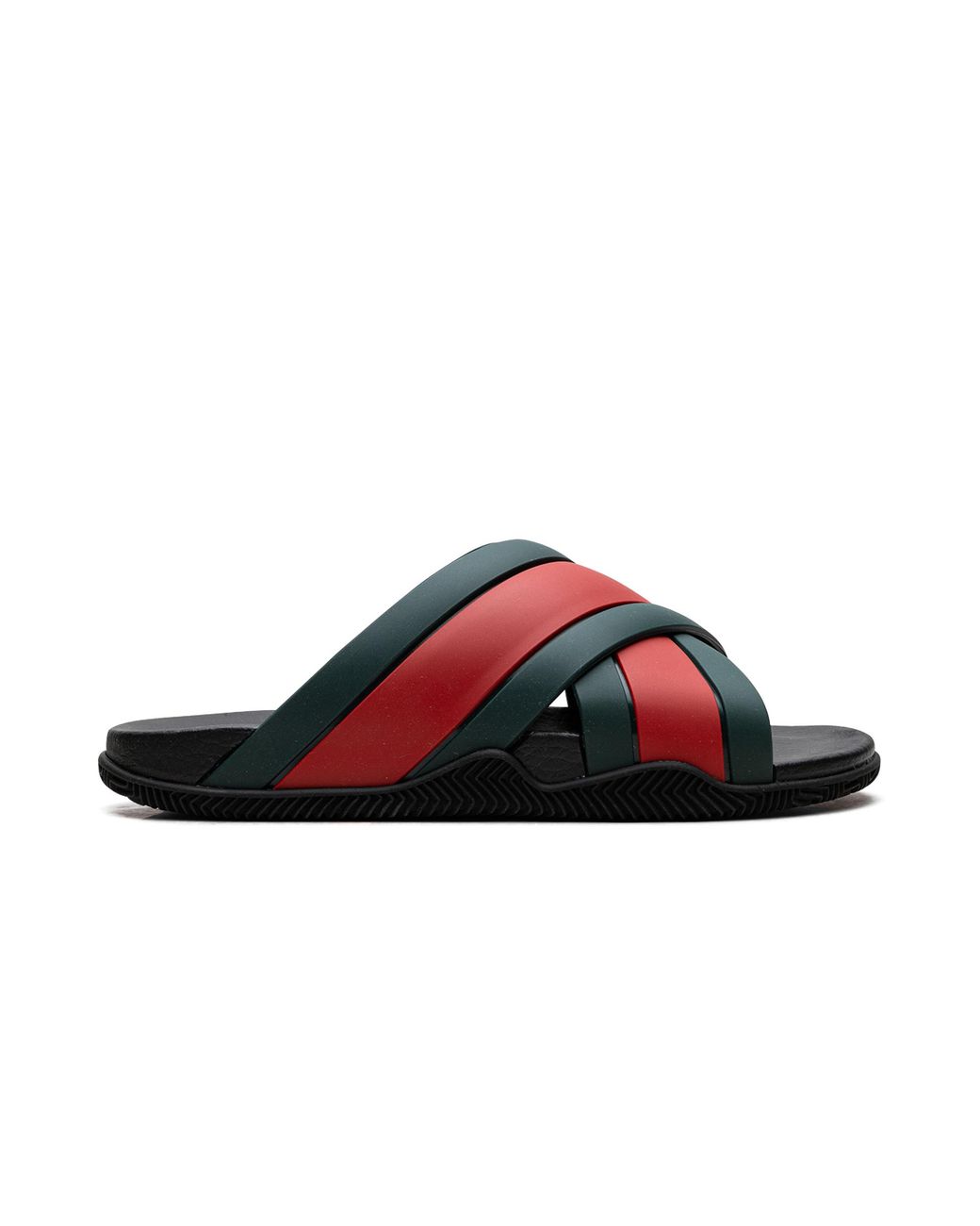 Gucci Black Web Slide Rubber" 627820 J8700 8460"
