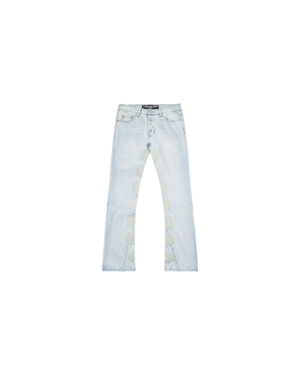 LOSTSHDWS Black Studded Denim Pants "Bone" Lsdssbo" for men