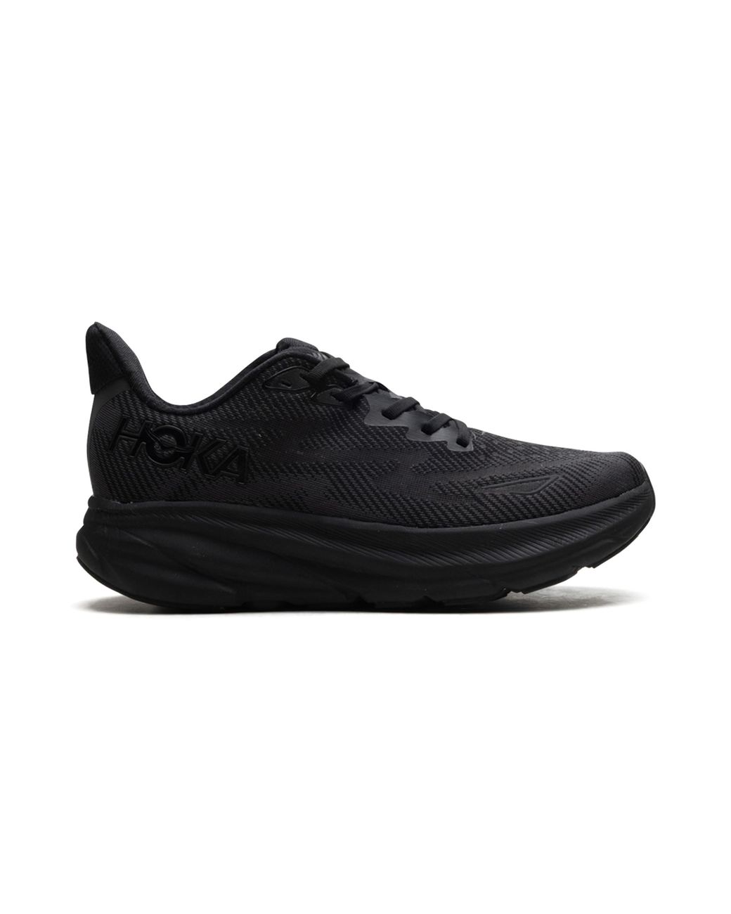 Hoka One One Black One Clifton 9 1127895 Bblc" for men