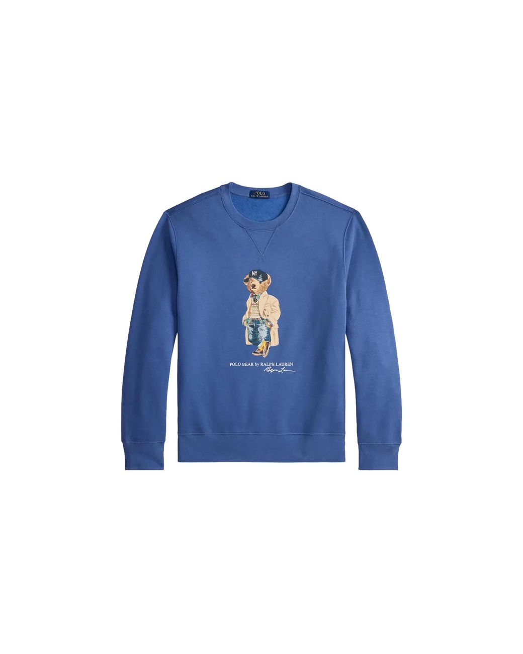 Polo Ralph Lauren Blue Nyc Heritage Bear Crewneck Sweater 710B27073001" for men