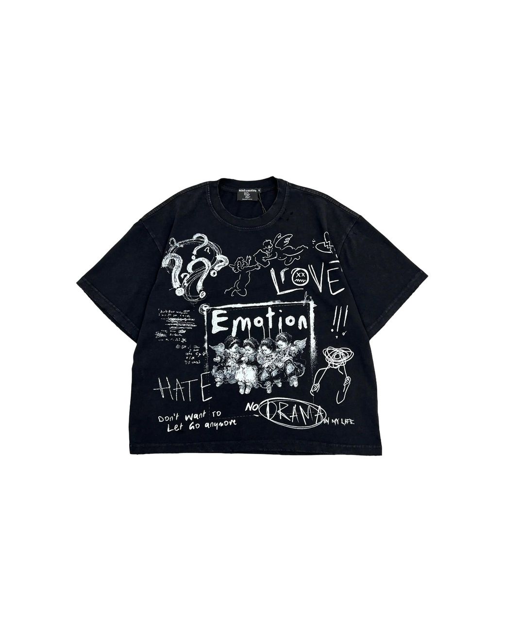 Mixed Emotions Black Chaos T-Shirt Mixe053" for men