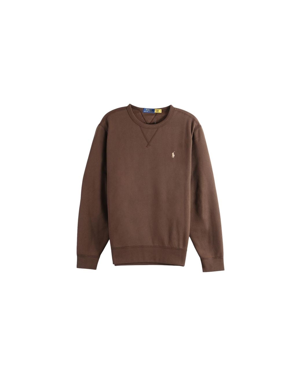 Polo Ralph Lauren Brown Fleece Crewneck Sweatshirt "Nutmeg" 710766772067" for men