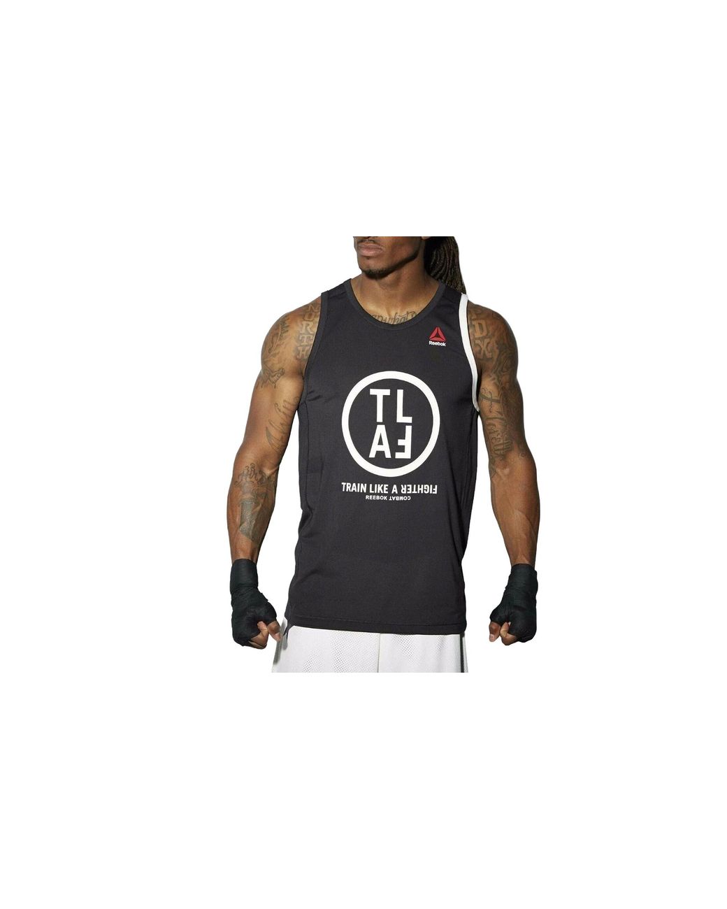 Reebok Black Train Like A Fighter Tank Aj0777" for men