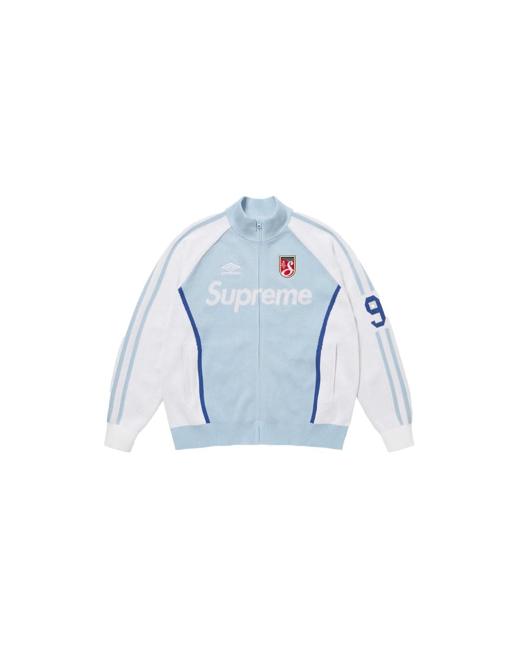 Supreme Blue Umbro Zip Up Sweater "Ss25 -Light" Su25340"