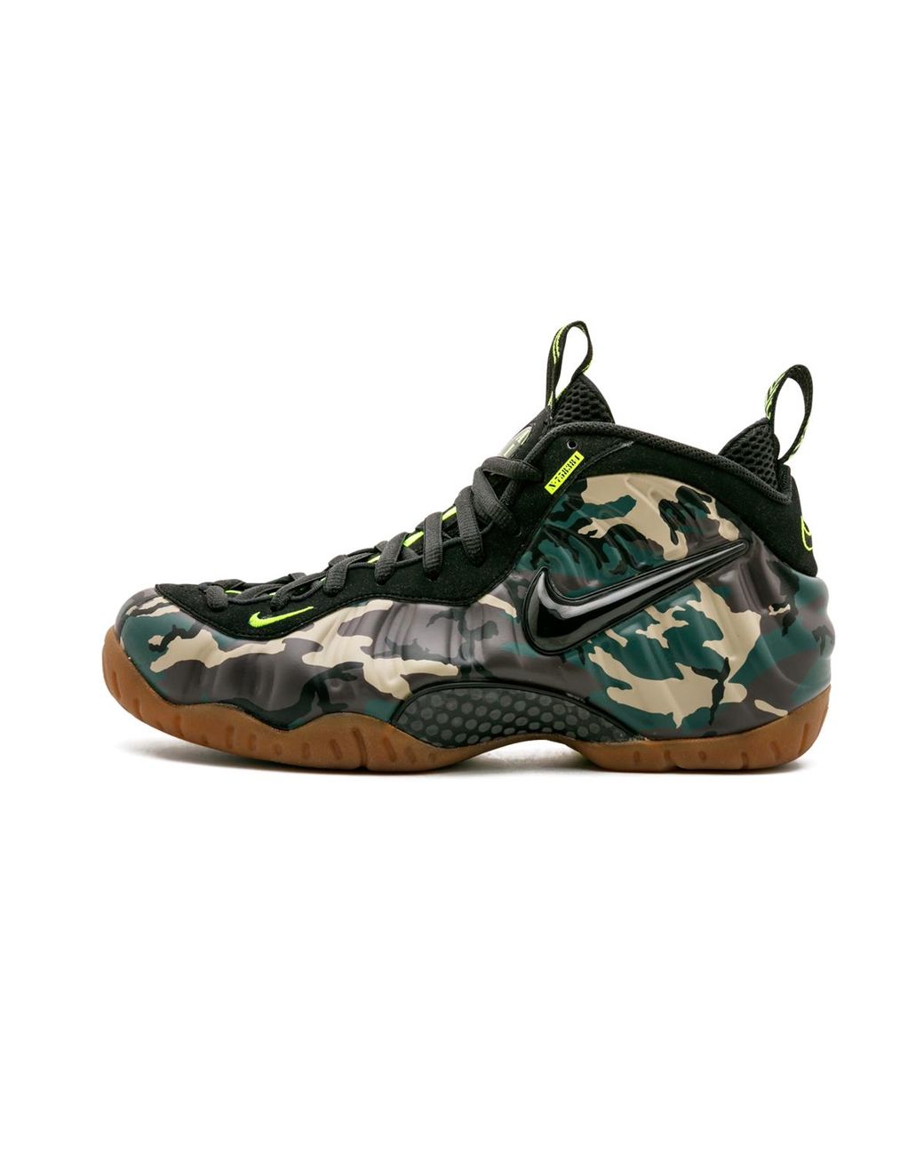 Nike Black Air Foamposite Pro Prm Le "green Camo" Shoes for men