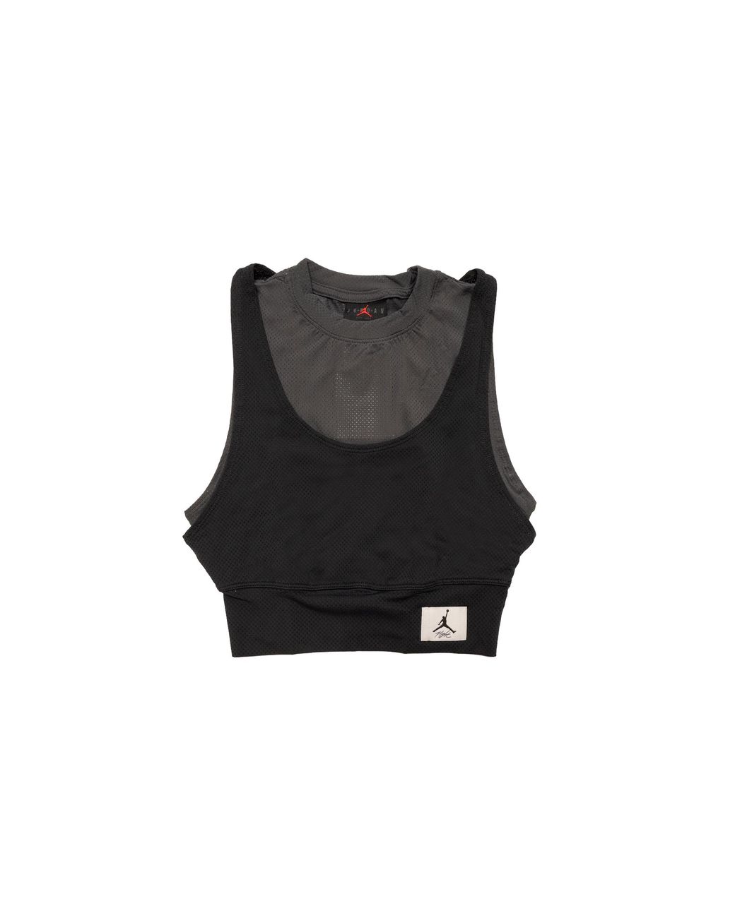 Nike Black Air Essential Crop Top "Anthracite Dn0602 060"