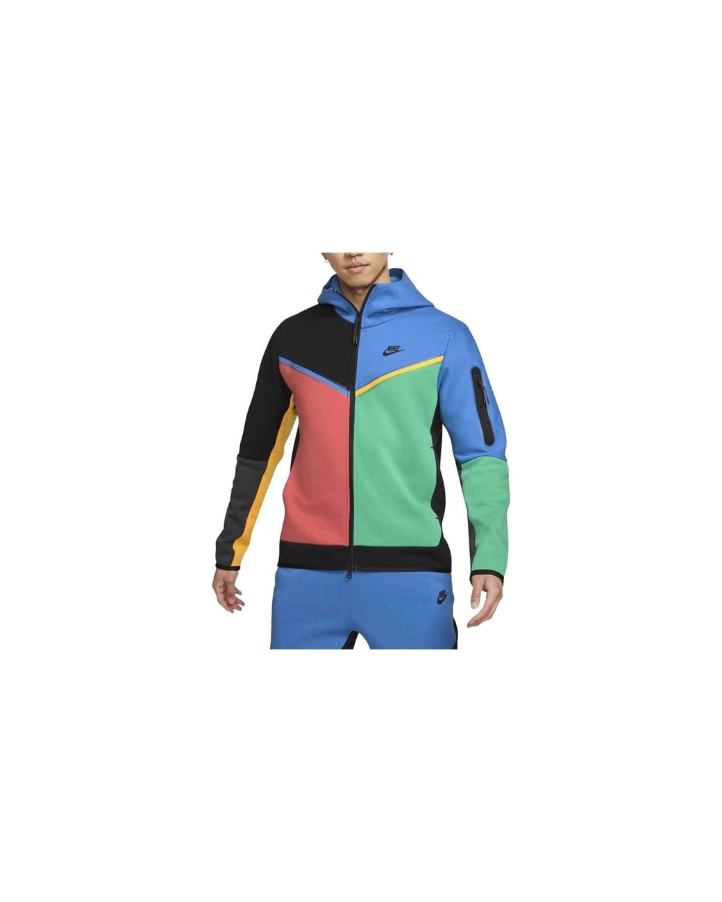 Nike Black Sportswear Tech Fleece Hoodie /Signal-Roma" Cu4489 015" for men