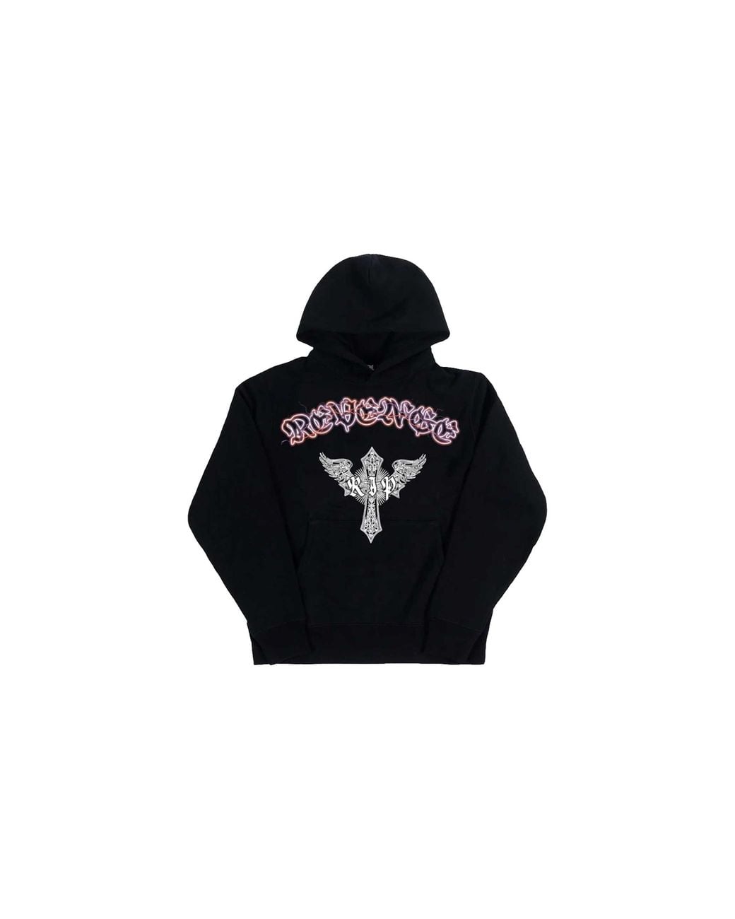 REVENGE Black Skeleton Angel Hoodie Rev0144" for men
