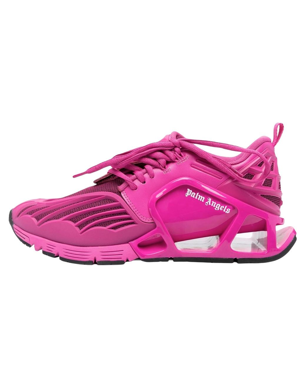 Palm Angels Pink Palm Web Sneaker "Fuchsia" Pwia050F23Fab001"