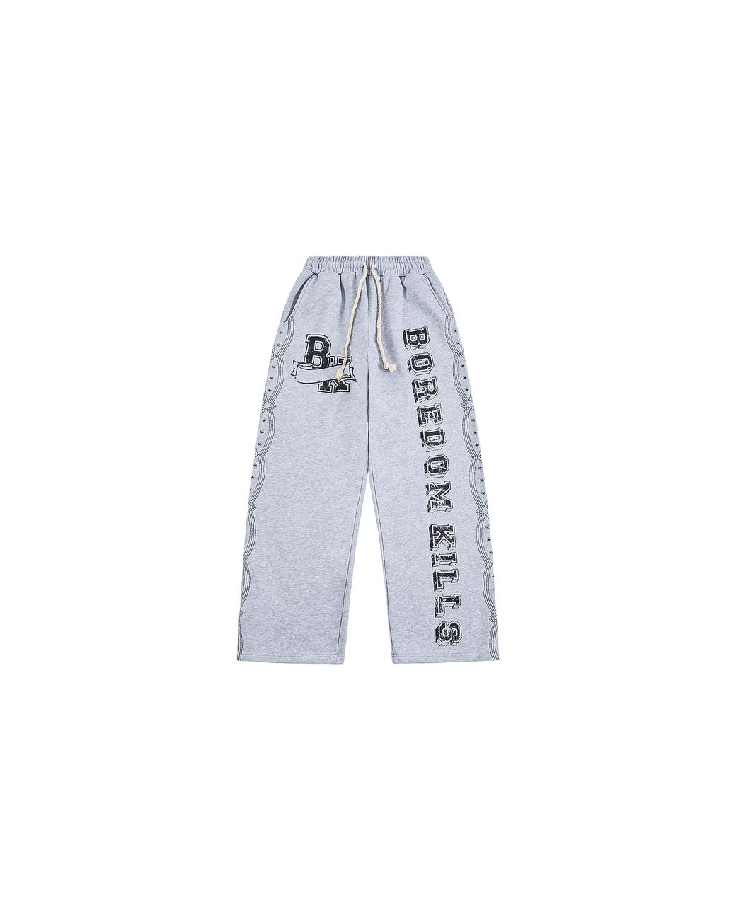 Boredom Kills Black Bk University Sweatpants Bk032" for men