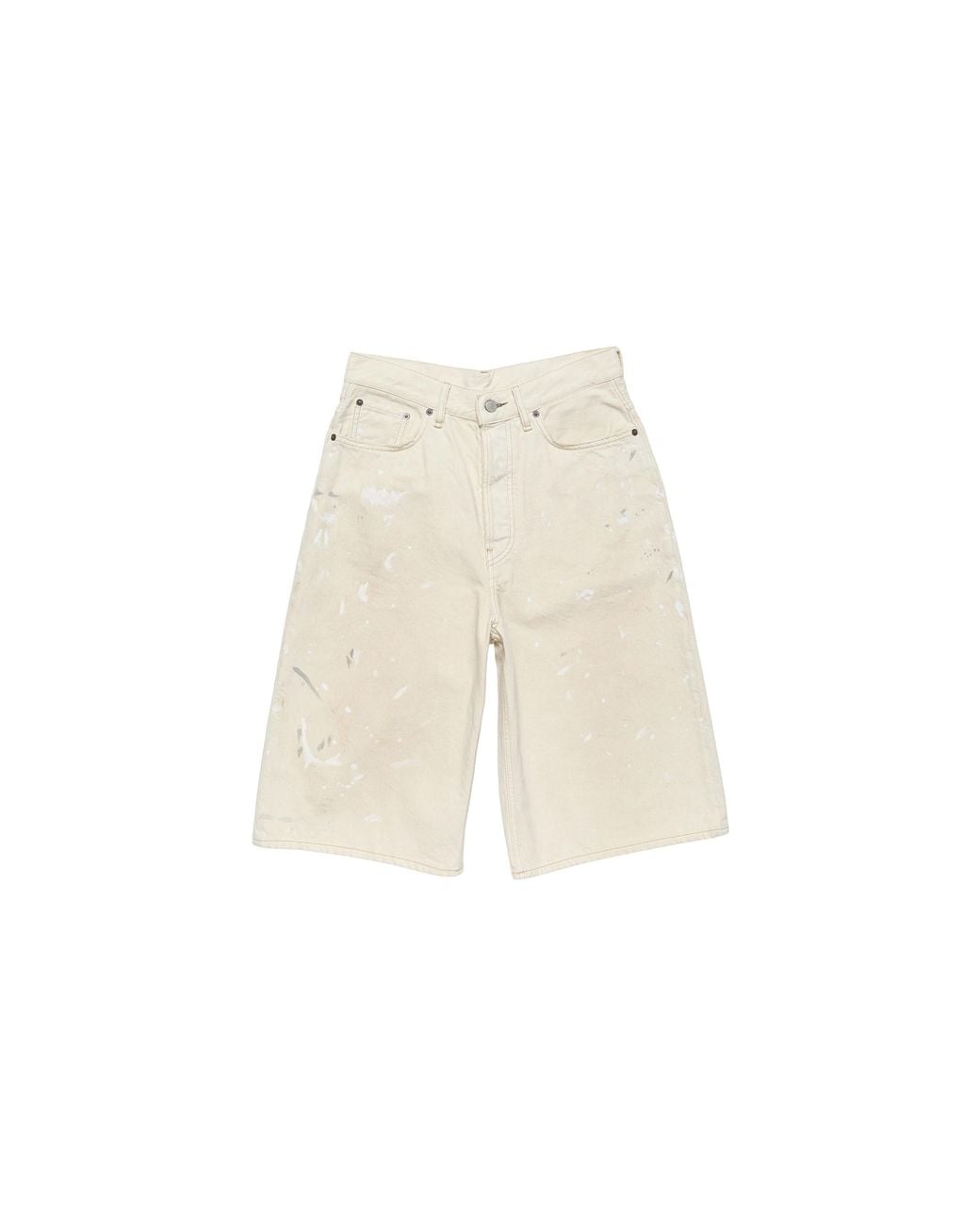 Acne Black Stained Denim Shorts Ce0080 100" for men