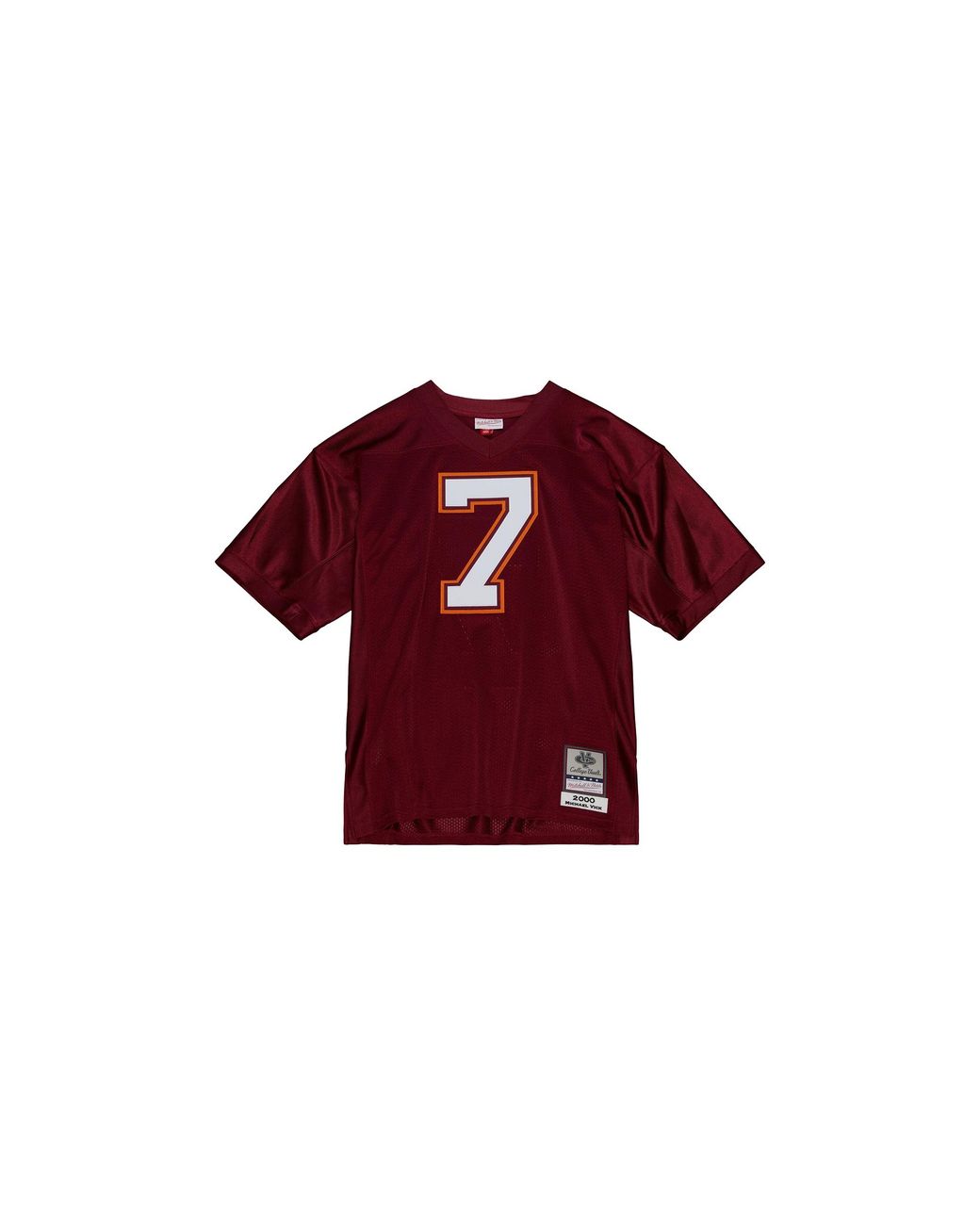 Mitchell & Ness Red Dark Jersey "Ncaa Virginia Tech Hokies 2000 Michael Vick" Ajy56259 Vte00Mvcmaro" for men