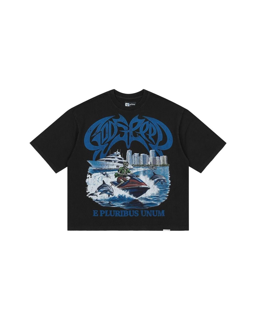 GODSPEED NEW YORK Black Gmyc Wave Runner T-Shirt Gs703" for men