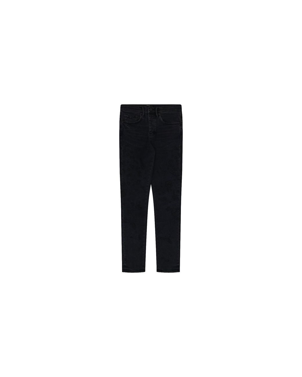 Purple Brand Black Beaded Embroidery Jeans P005 Bder425" for men